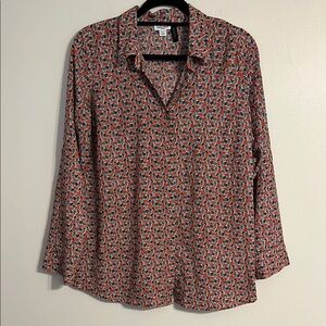 Splendid Maternity for A Pea in the Pod Button Down Shirt with‎ Zebra Print